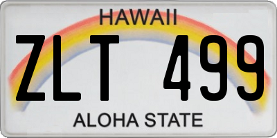 HI license plate ZLT499