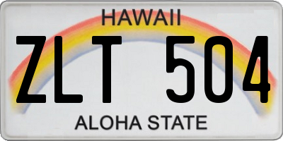 HI license plate ZLT504