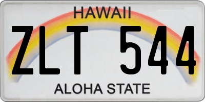 HI license plate ZLT544