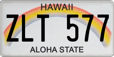 HI license plate ZLT577