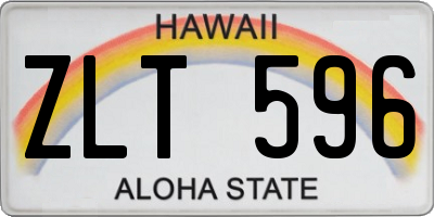 HI license plate ZLT596