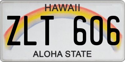 HI license plate ZLT606