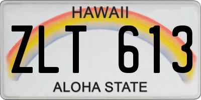 HI license plate ZLT613