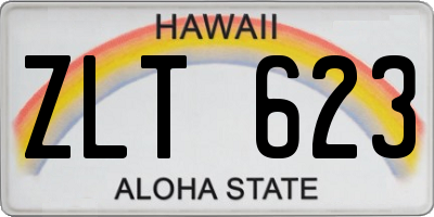 HI license plate ZLT623
