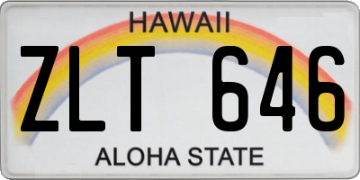 HI license plate ZLT646