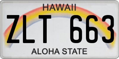 HI license plate ZLT663