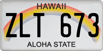 HI license plate ZLT673