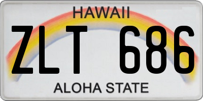 HI license plate ZLT686