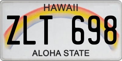 HI license plate ZLT698
