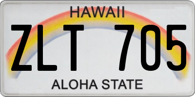 HI license plate ZLT705