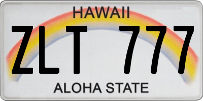 HI license plate ZLT777