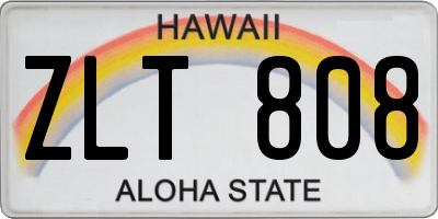 HI license plate ZLT808