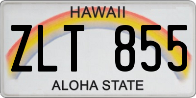 HI license plate ZLT855