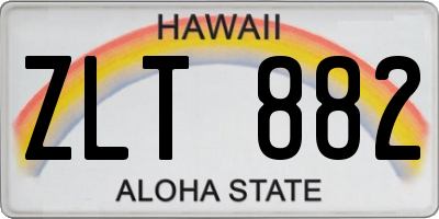 HI license plate ZLT882