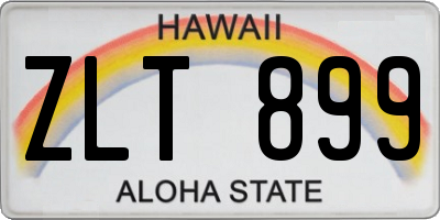 HI license plate ZLT899