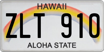 HI license plate ZLT910