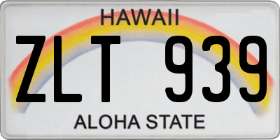 HI license plate ZLT939