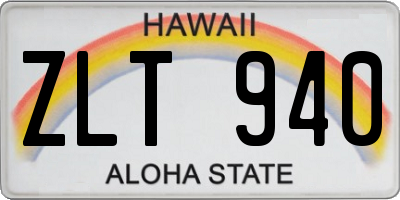 HI license plate ZLT940