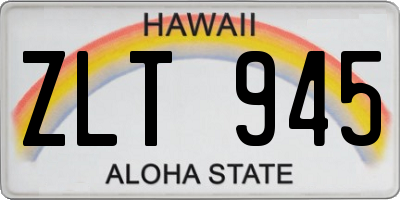 HI license plate ZLT945