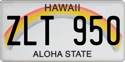 HI license plate ZLT950