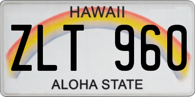 HI license plate ZLT960