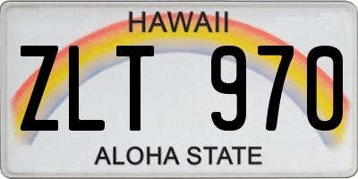 HI license plate ZLT970