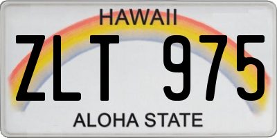 HI license plate ZLT975