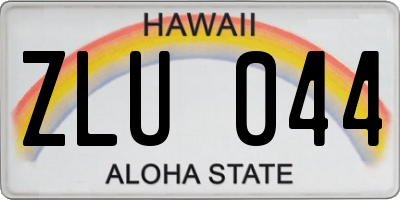 HI license plate ZLU044
