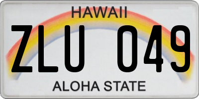 HI license plate ZLU049