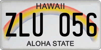 HI license plate ZLU056