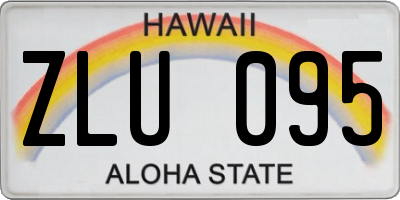 HI license plate ZLU095
