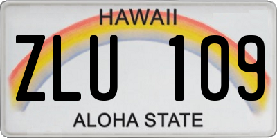 HI license plate ZLU109