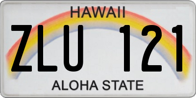 HI license plate ZLU121