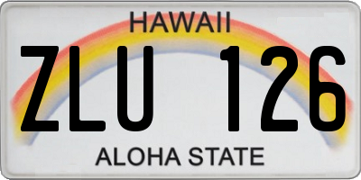 HI license plate ZLU126