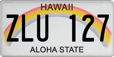 HI license plate ZLU127