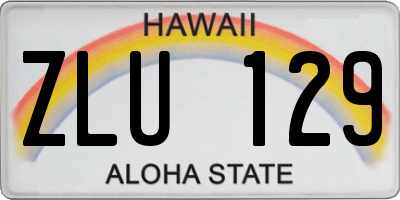 HI license plate ZLU129
