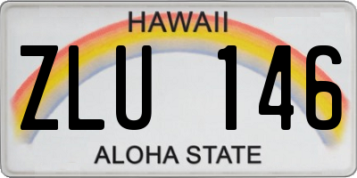 HI license plate ZLU146