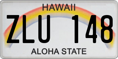 HI license plate ZLU148
