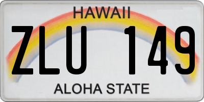HI license plate ZLU149