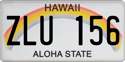 HI license plate ZLU156