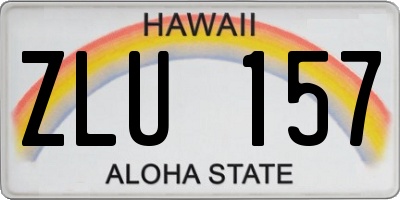 HI license plate ZLU157