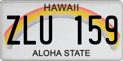 HI license plate ZLU159