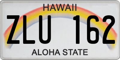 HI license plate ZLU162