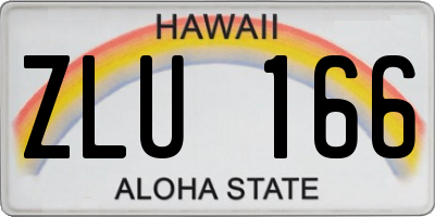 HI license plate ZLU166