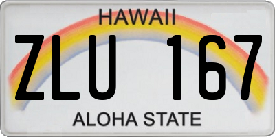 HI license plate ZLU167
