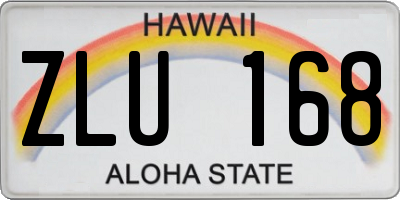 HI license plate ZLU168