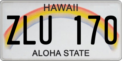 HI license plate ZLU170