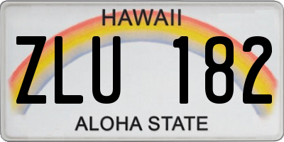 HI license plate ZLU182
