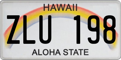 HI license plate ZLU198