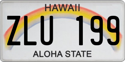 HI license plate ZLU199